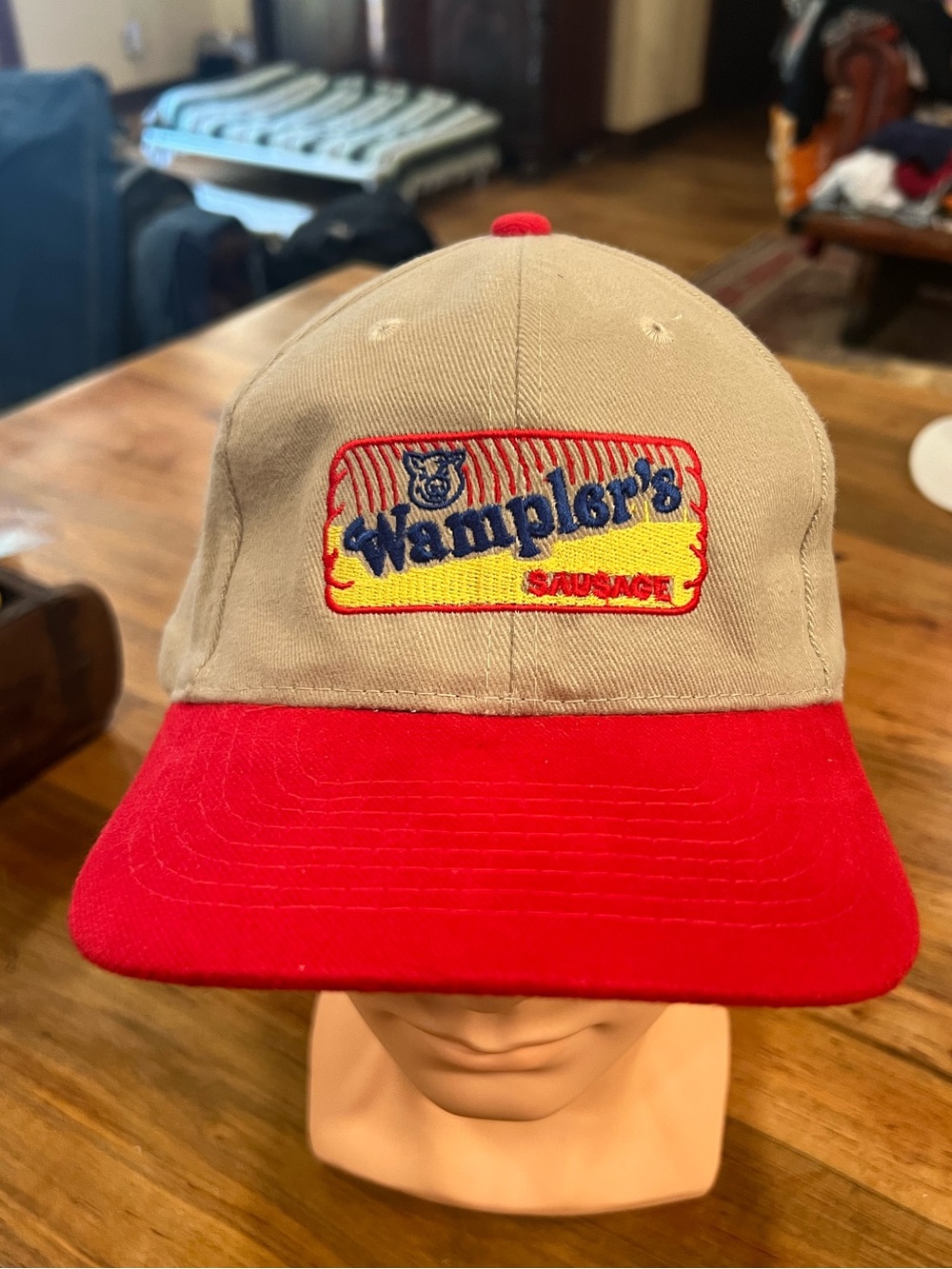 Wampler's Two-Tone Baseball Cap - Red & Tan